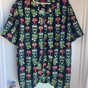 Men's Graphic Skull Print Shirt